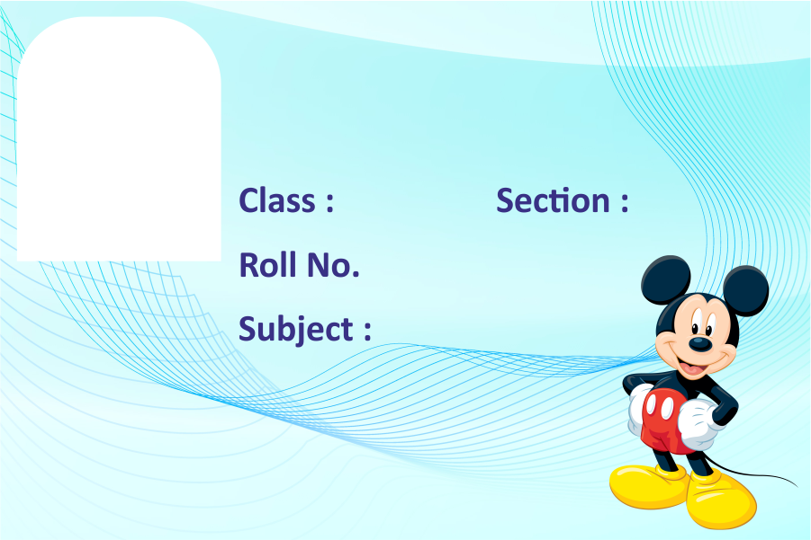 Happy Blue Mickey Mouse disney Personalized Name Slips(pack of 36 pcs)